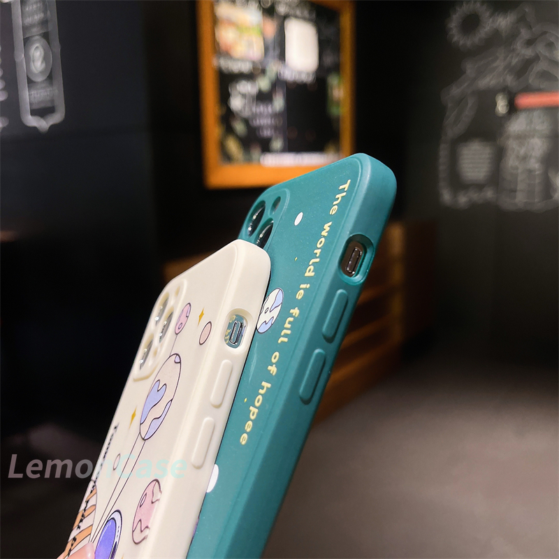 Cartoon Astronaut Moon Planet Cube Casing Soft Case OPPO A15 A93 A94 A53 2020 A7 A3S A5 2020 A5S A12 A92 A31 A9 2020 Reno 4 Lite Reno 4 F Reno 5 5F Find X3Lite A15S F17 F19 PRO A33 2020 A11K A12S A11 A1K A52 A7 A32 A12E A72 A53S C15 C12 C11