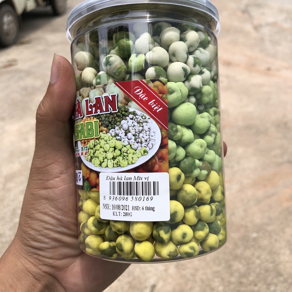 đậu hà lan wasabi Snack Mix Đậu phộng ăn liền hũ, pet 280g an toàn sạch sẽ thơm ngon đồ ăn IMI