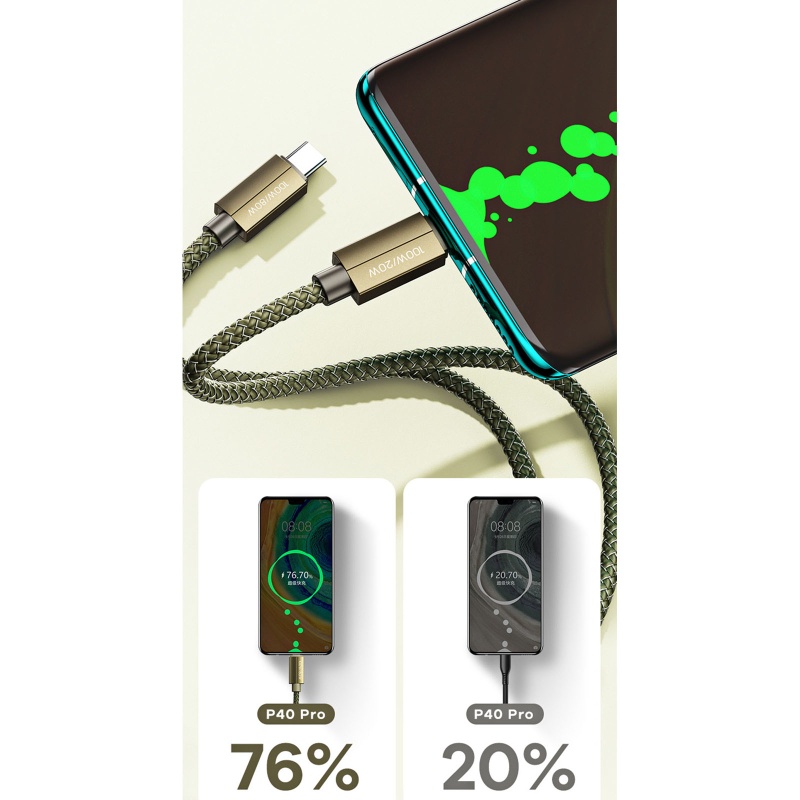 Dây Cáp Sạc Hai Cổng USB Loại C 2 Trong 1 Tiện Dụng