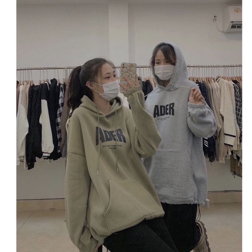 Áo Hoodie Ader PEONYB Nữ [FREESHIP]  Sweater nỉ form rộng tay bồng, kiểu dáng trẻ trung bánh bèo cá tính Ulzzang