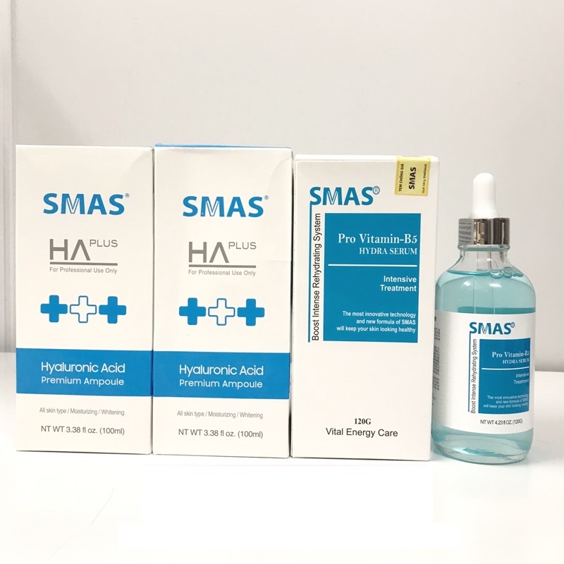 Serum SMAS HA 100ml/Serum B5 120ml phục hồi và cấp ẩm.