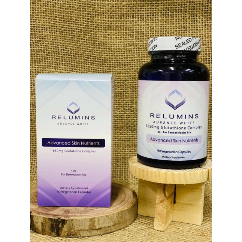 Viên uống trắng da Relumins Advance White 1650mg Glutathione Complex của Mỹ -nhidomi