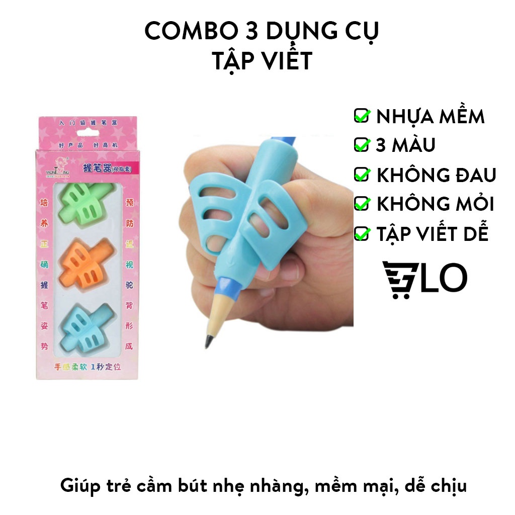 Bộ 3 Dụng Cụ Tập Viết Chữ Đẹp Cho Bé, Giúp Cầm Bút Viết Một Cách Nhẹ Nhàng  Và Dễ Dàng | Shopee Việt Nam