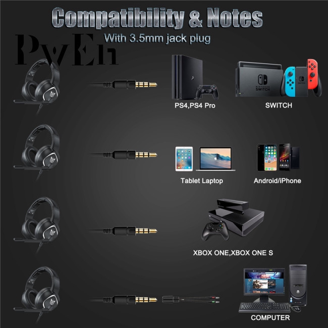 ONIKUMA K19 Gaming Heaset PS4 PC Gamer Stereo Headphones with Mic/LED Light for Xbox One/Laptop | BigBuy360 - bigbuy360.vn