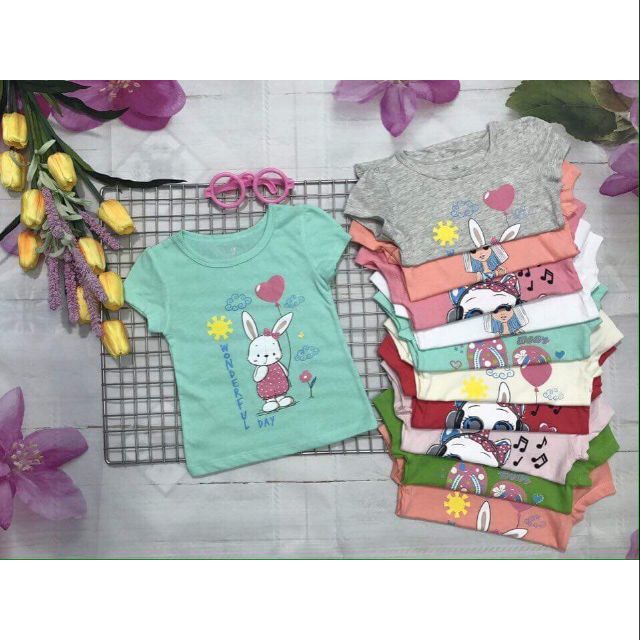 Sét 4 Áo thun cotton bé gái