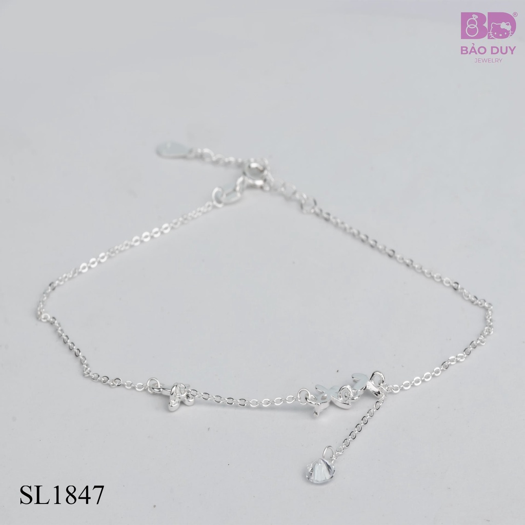 Lắc chân bạc nữ BDSilver hình bướm - SL1847