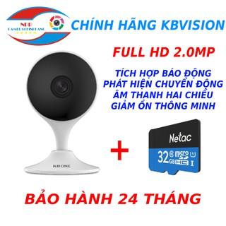 Camera IP KBONE KN-H21W Full HD 2MP - Kèm Thẻ Nhớ 32GB - Hàng Chính Hãng