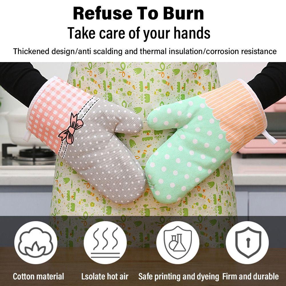 CONOPERY Găng Tay Nướng Bánh Bằng Cotton Chống Bỏng Tiện Dụng