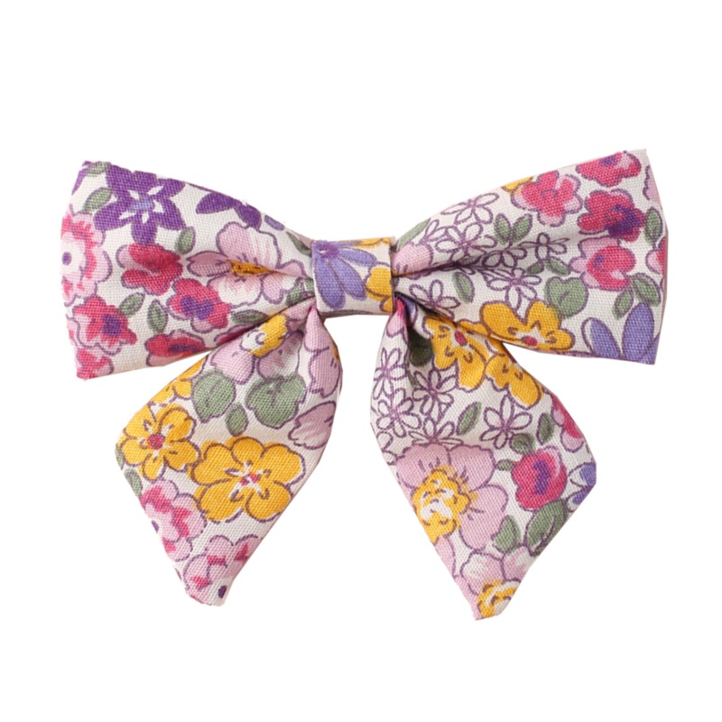 Kẹp Tóc Nơ In Họa Tiết Hoa Xinh Xắn Cho Bé Gái