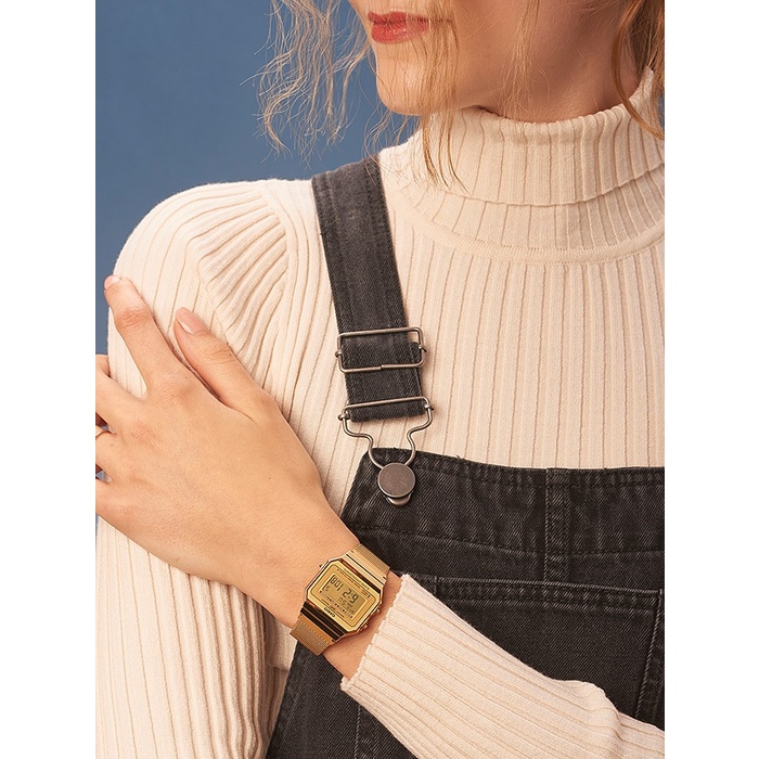 Đồng hồ Unisex dây kim loại CASIO A700WMG-9ADF chính hãng