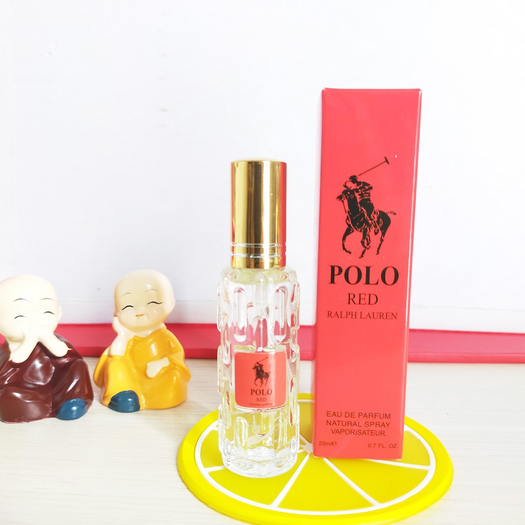 Nước hoa mini Polo đỏ nam 20ml dạng chai xịt- mẫu 4d- Mùi Polo red