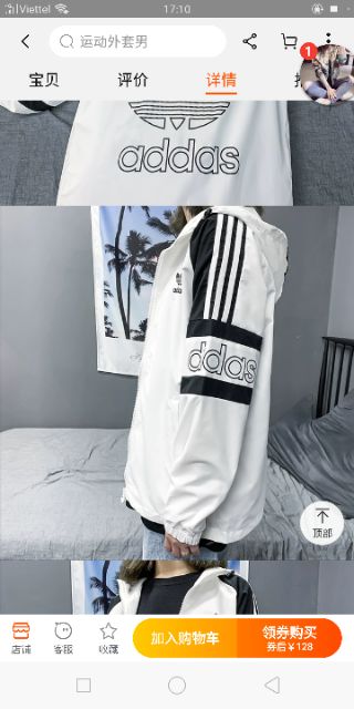 Áo khoác dù nữ in adidas siêu cá tính, unisex form rộng, ulzang, áo đôi_áo khoác size lớn