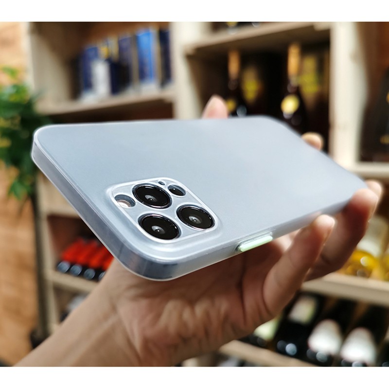 Ốp điện thoại trong suốt màu trơn nhám cho iPhone 12 11 Pro Xs Max 6 6S 7 8 Plus X XR