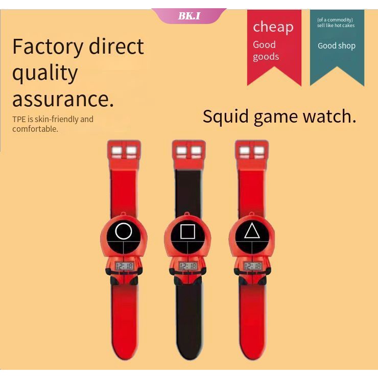 Đồng hồ báo thức hóa trang robot biến hình trò chơi Squid 2