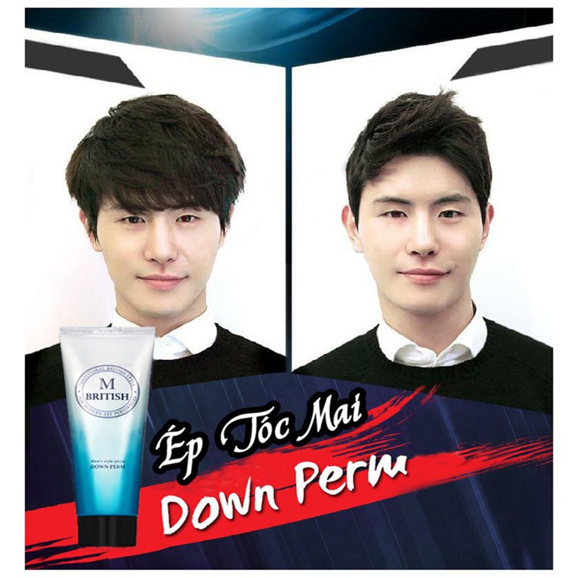 KEM THUỐC ÉP SIDE TÓC NAM hiệu quả BRITISH M Men's Style Down Perm 200g + Tặng phụ kiện VIP