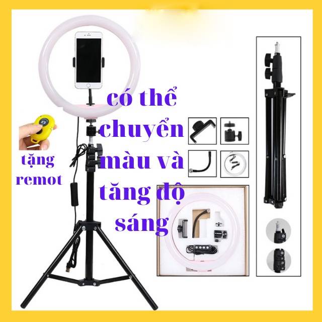 Đèn Livestream full box loại 3 size 26cm 30cm 33cm hỗ trợ chụp ảnh make up, bán hàng quay TikTok Pinky Shop mã ĐLST1