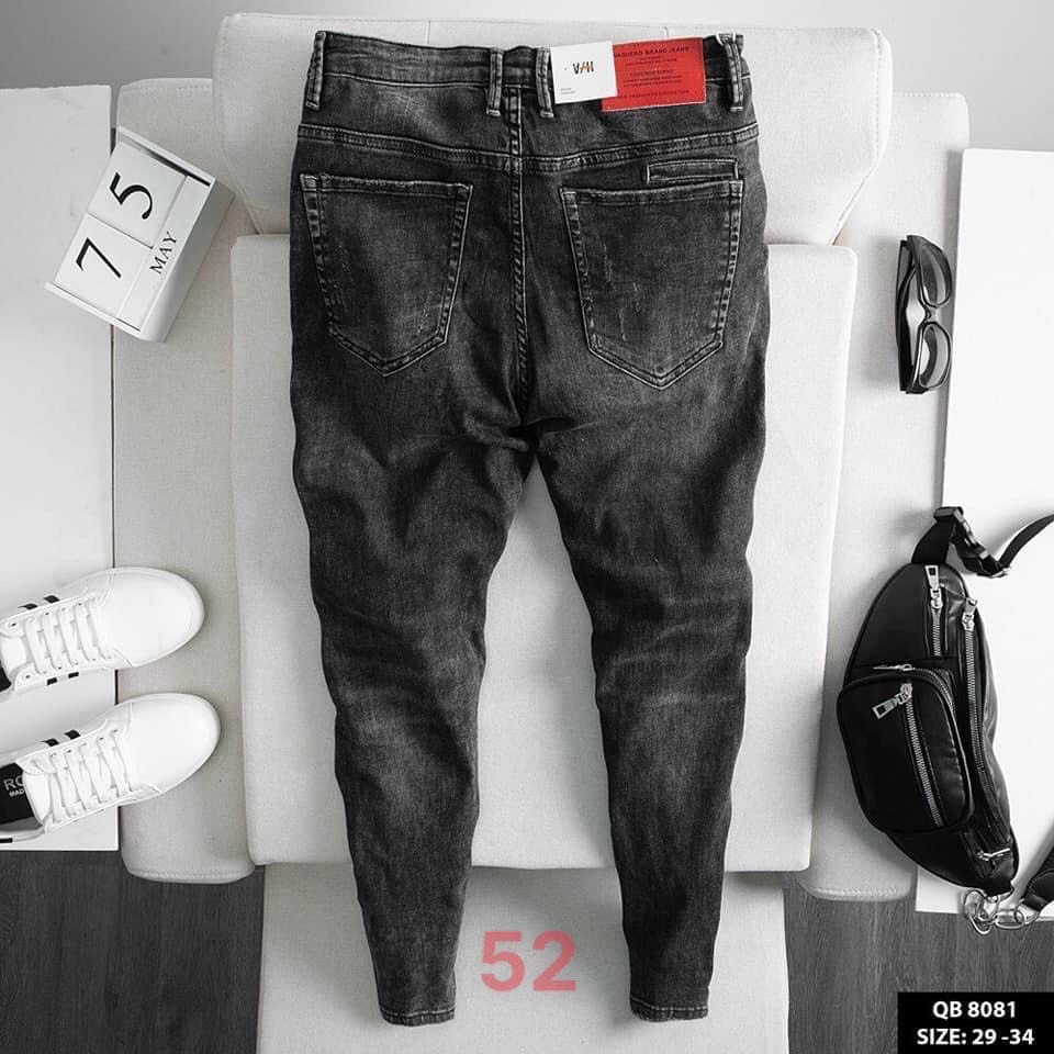 Quần jean nam xám trơn chất bò cao cấp co dãn 4 chiều đẹp from dáng skinny mẫu mới thời trang cao cấp beautiulgilr T52