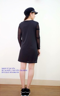 Sale váy da phối ren