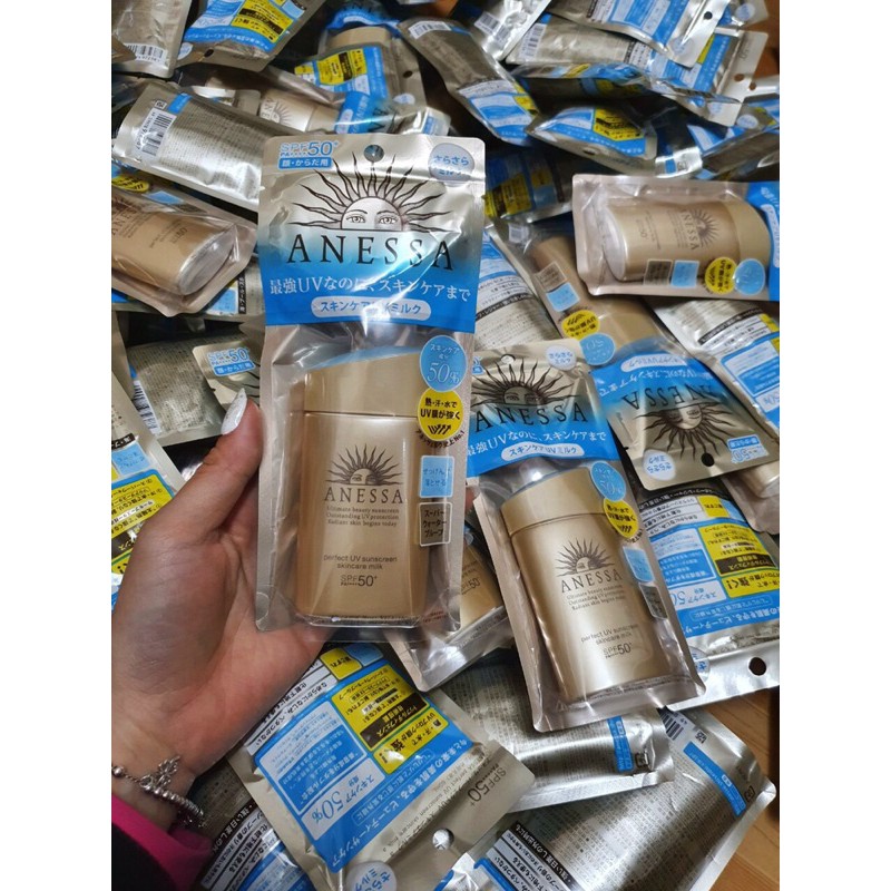 Kem Chống Nắng Anessa Dạng Sữa Perfect Uv Sunscreen Skincare Milk SPF 50