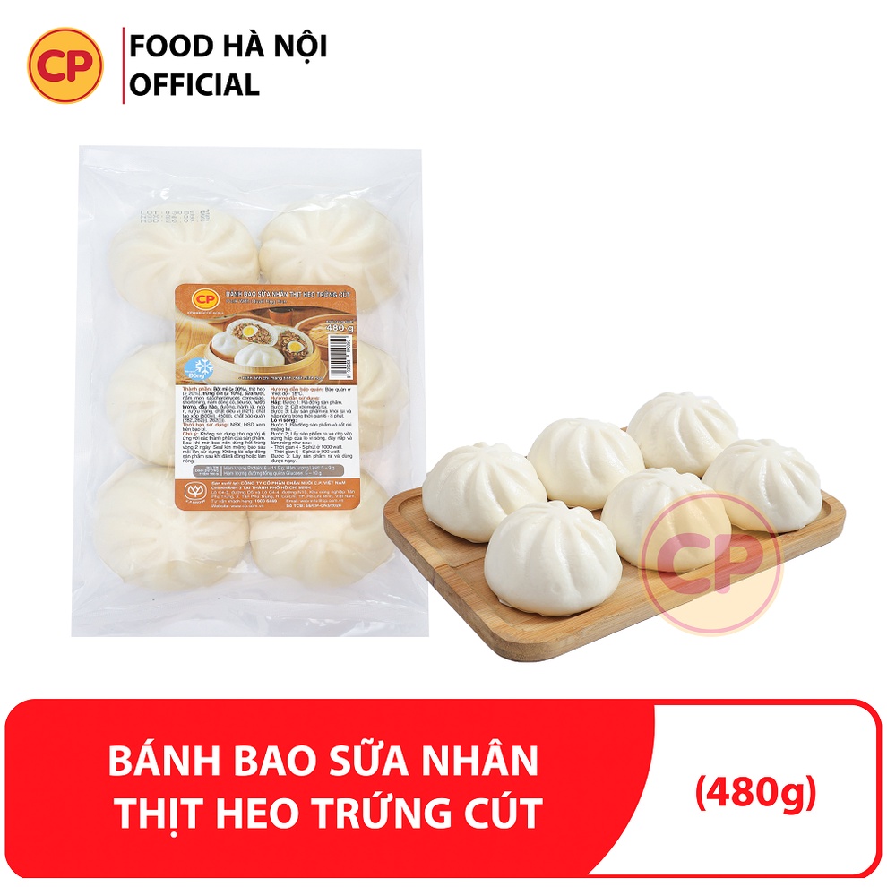 Bánh bao sữa nhân thịt heo trứng cút CP 480g - Chế biến nhanh trong 5' - [HN giao hoả tốc 1H]