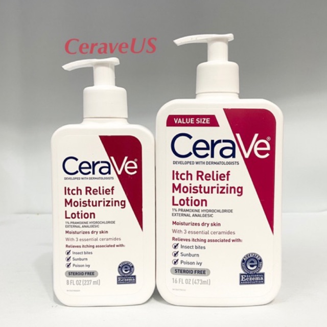 Sữa dưỡng thể giảm ngứa Cerave Itch Relief Moisturizing 237/473ml