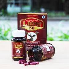 Sâm nhung tăng cường sinh lý bổ thận nam Lion 30 giảm xuất tinh sớm tiểu đêm cho đàn ông mãnh lực tuổi 30 tw3 - Hộp 30v