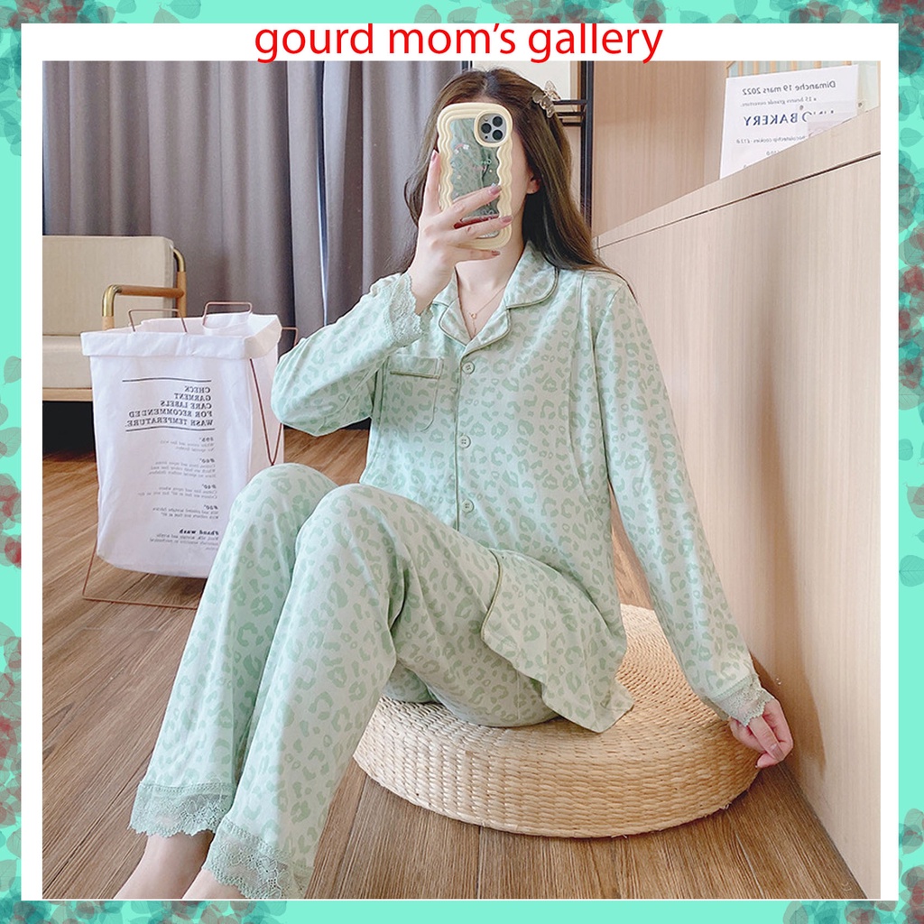 Đồ bộ bầu - Mặc nhà sau sinh - chất liệu thun cotton ( PIZAMA - Da Báo )