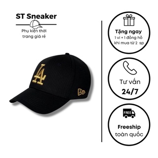 Mũ Lưỡi Trai 🍁 Nón Kết LA Logo Cạnh Thêu Tinh Tế Unisex