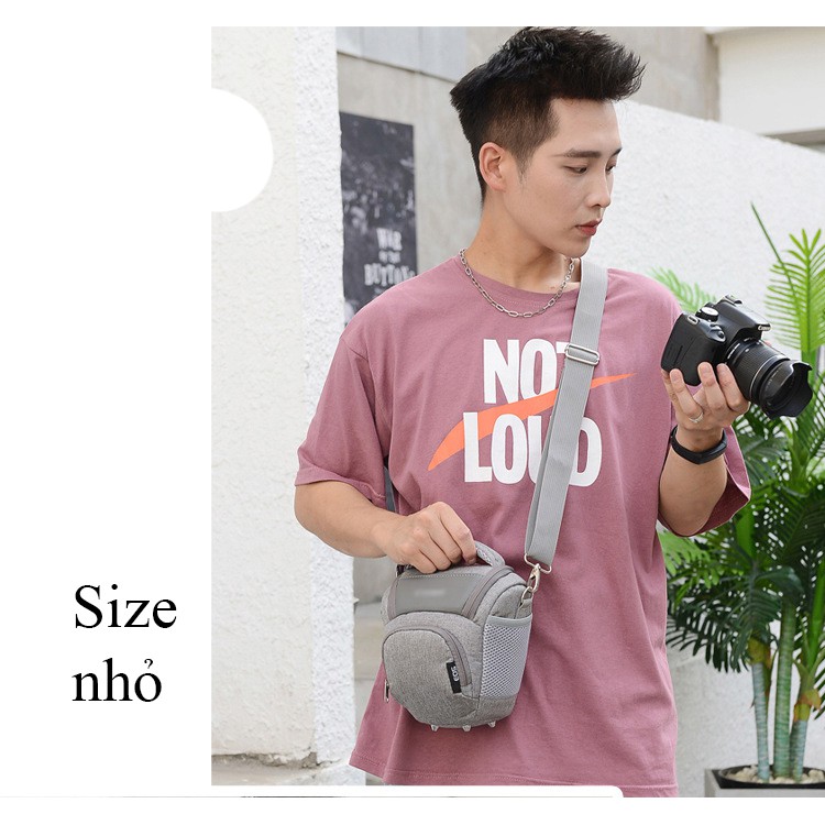 Túi máy ảnh thời trang EOS màu xám
