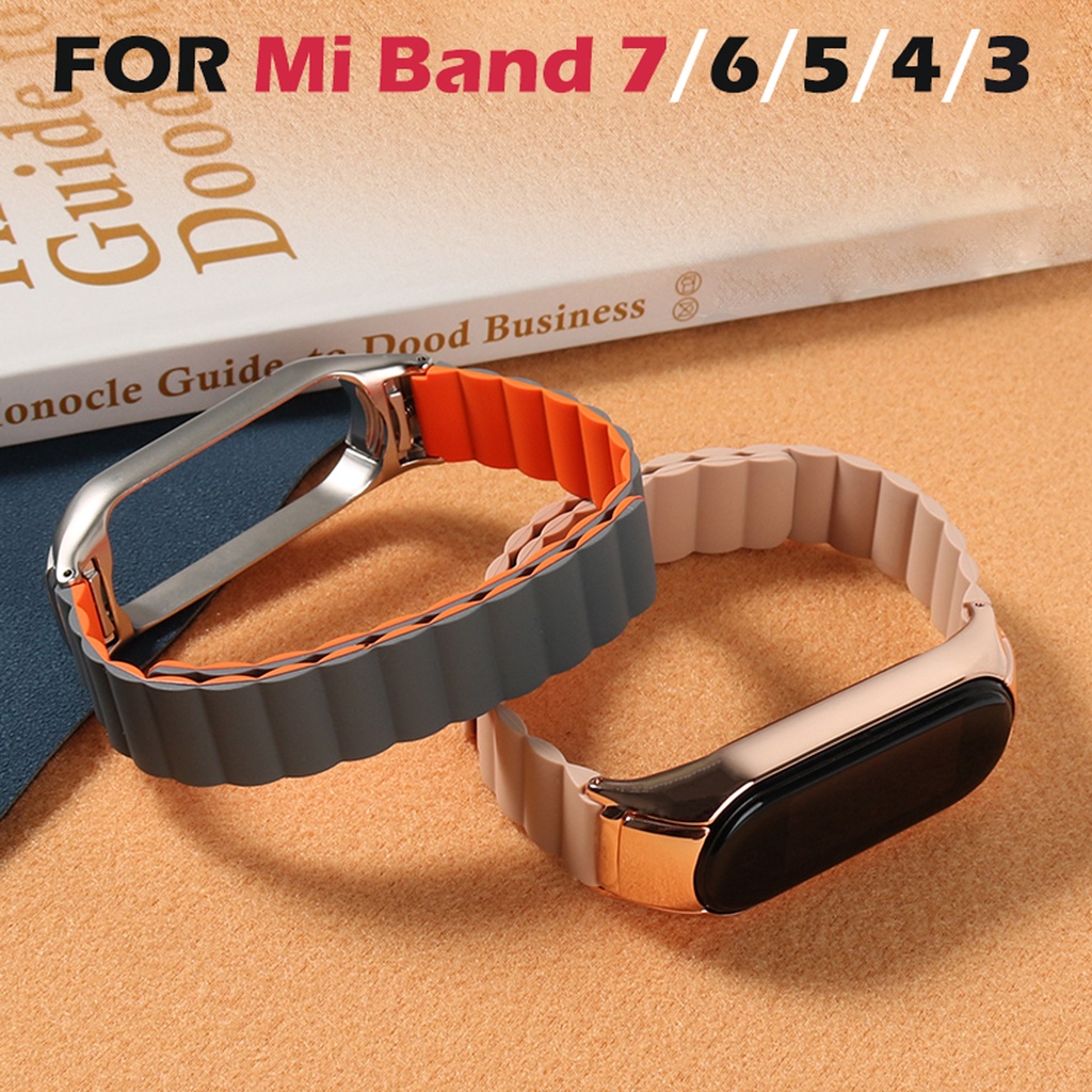 Dây Đeo Thay Thế Chất Liệu TPU Silicon Màu Trơn Cho Xiaomi Mi Band 7 Mi Band 6 / 5 / 4 / 3