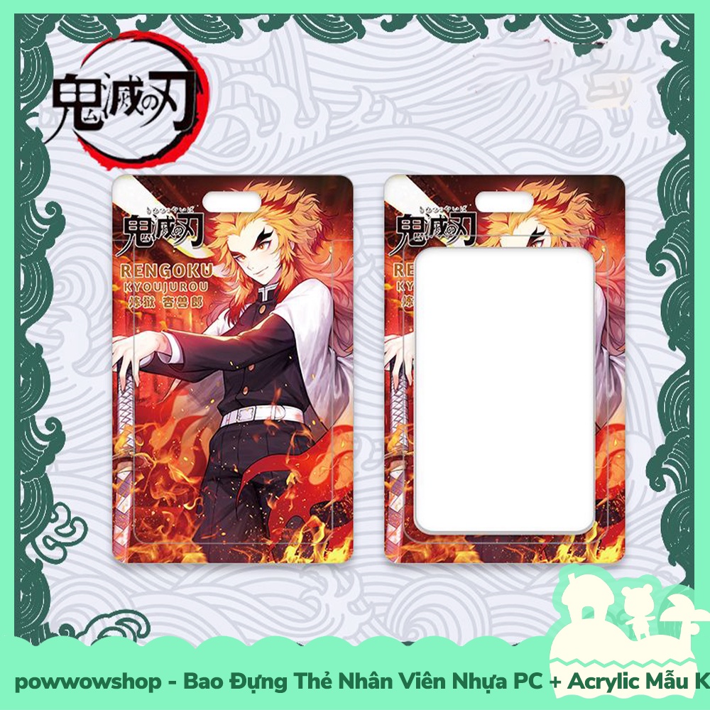 [Sẵn VN - Hỏa Tốc] Bao Đựng Thẻ Nhựa PC + Acrylic Phong Cách Anime Manga Kimetsu No Yaiba