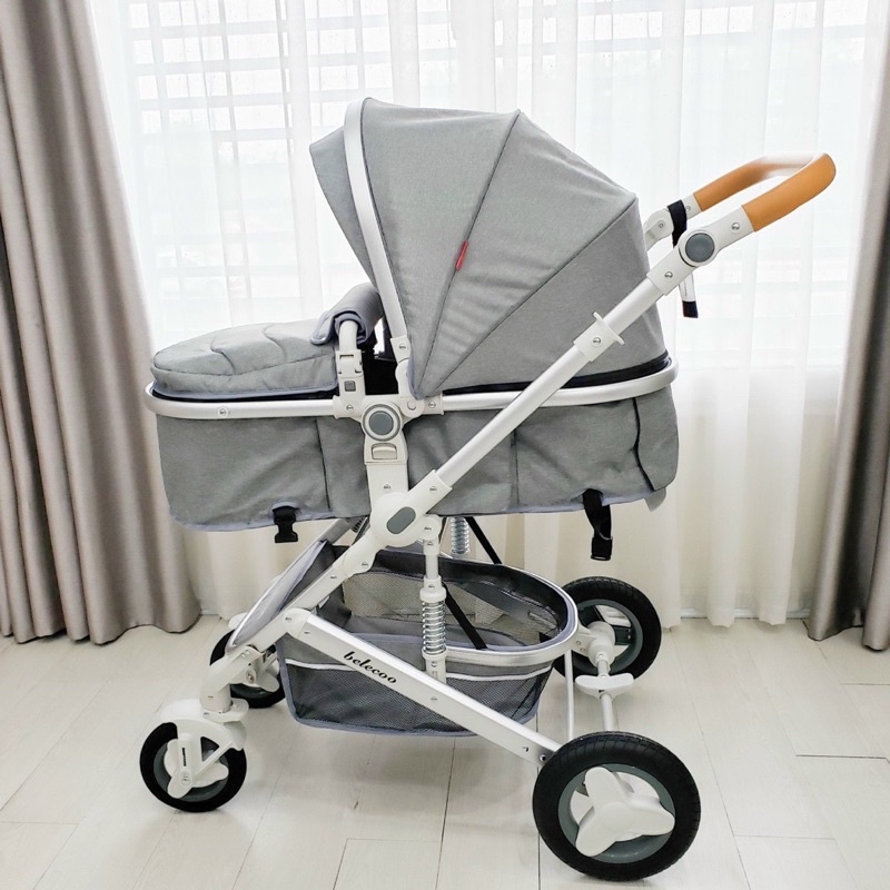 Xe nôi 2 chiều cao cấp Belecoo đa năng vừa làm nôi vừa làm xe đẩy gấp gọn thuận tiện khi di chuyển