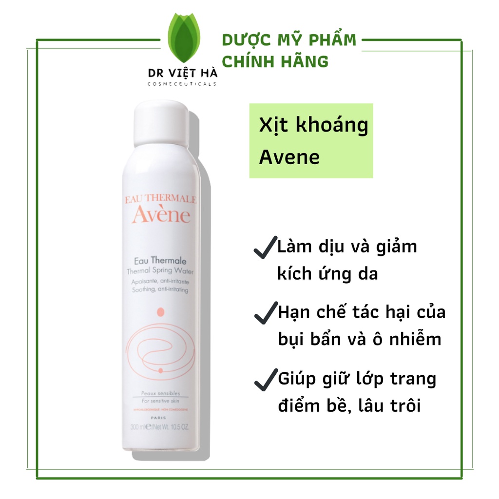 Xịt Khoáng Avène Thermal Spring Water 300ml giúp Cấp Nước, Làm Dịu &amp; Giảm Kích Ứng da