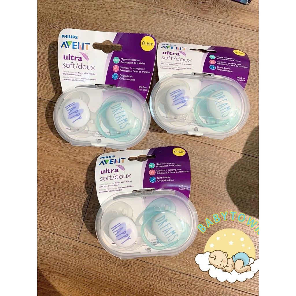 Ti giả/Ti ngậm đôi Philips Avent Ultra Soft size 0-6m,6-18m