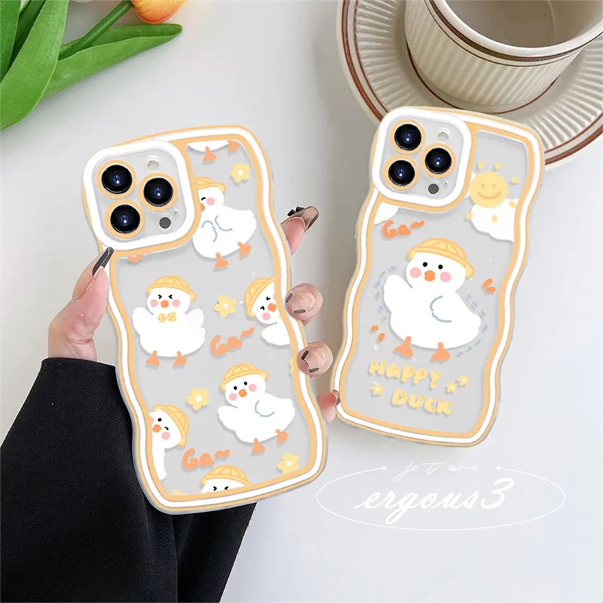 Ốp Điện Thoại Mềm Họa Tiết Chú Vịt Nhỏ Dễ Thương Cho iPhone 14 13 12 11 Pro Max SE2020 X XR Xs Max 7 8 Plus