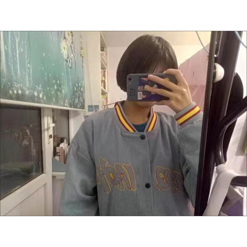 Khoác Bomber Nhung Tăm Ulzzang unisex Size Big to