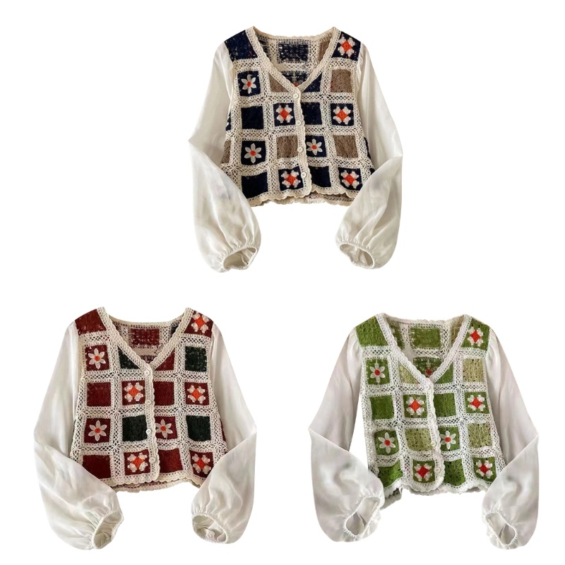Áo Cardigan Dệt Kim Tay Dài Cổ Chữ V Thời Trang Mùa Thu Cho Nữ