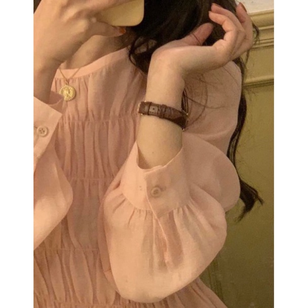 Áo sơ mi chun eo hàn quốc,Áo voan tơ dáng peplum rhstore