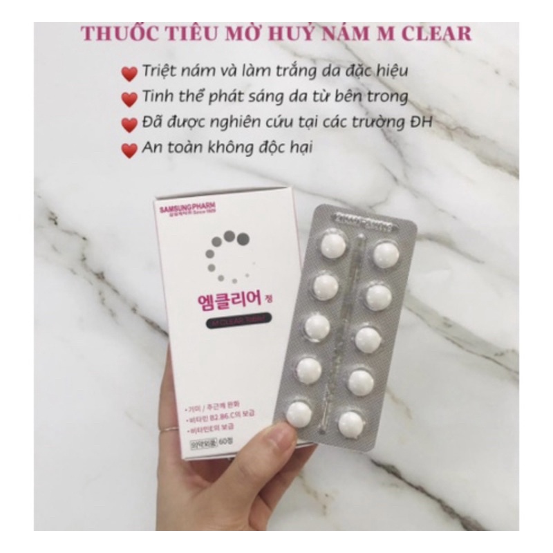 Viên Uống Mờ Huỷ Nám M Clear