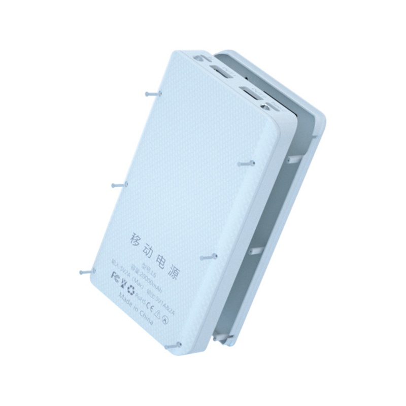 Vỏ đựng pin sạc dự phòng 6 ngăn 18650 hai cổng usb có thể tháo rời diy