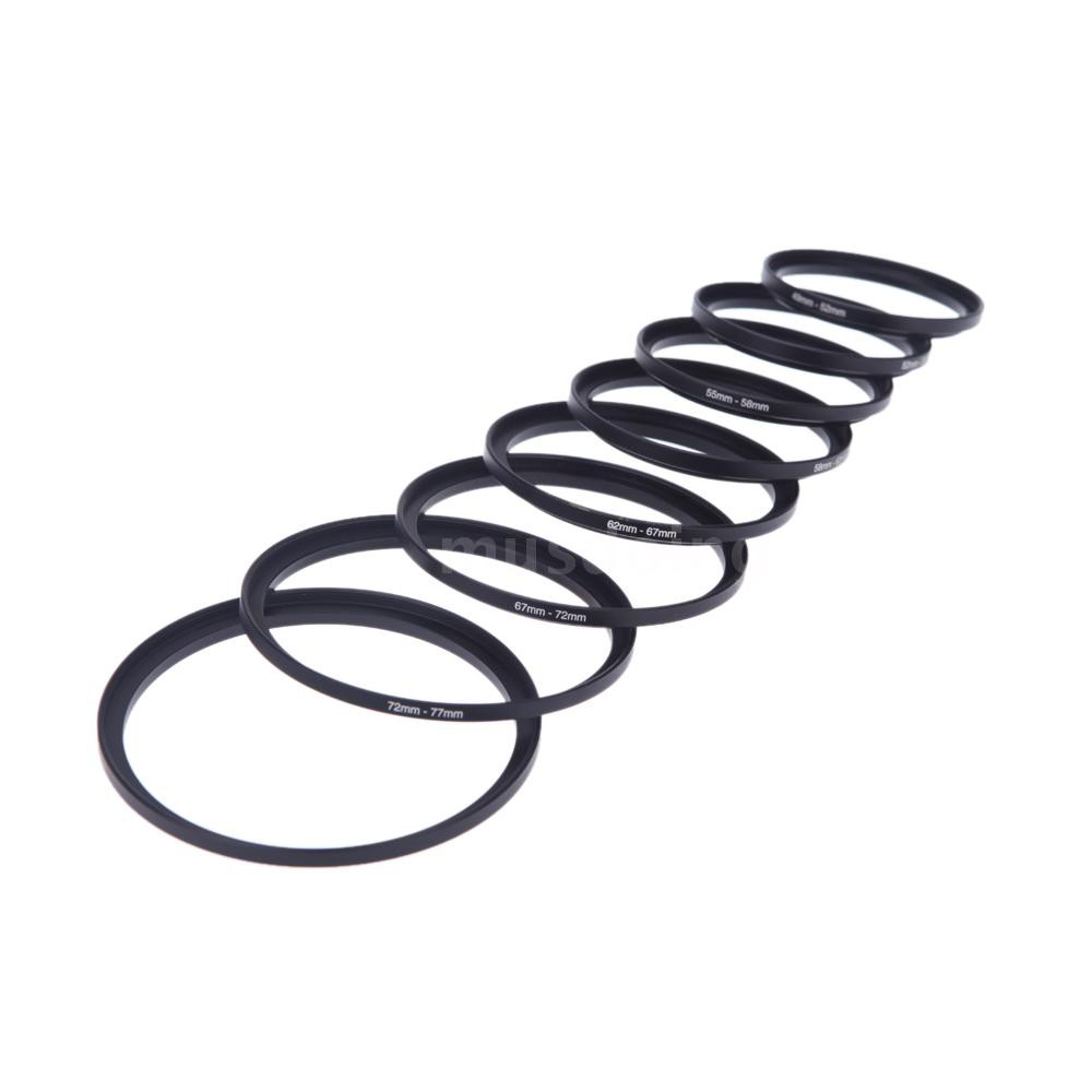 Bộ 8 vòng đệm chuyên nghiệp dành cho bộ lọc máy ảnh 49-52-55-58-62-72-77-82mm 49mm-82mm