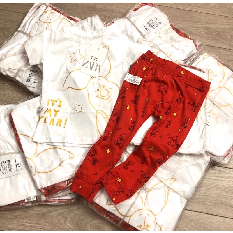 Set bộ bé gái áo lợn quần dài Zara