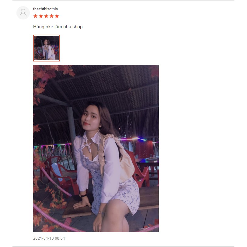 Váy đầm nữ dáng xòe hoa nhí cổ nơ khoét ngực dễ thương | BigBuy360 - bigbuy360.vn