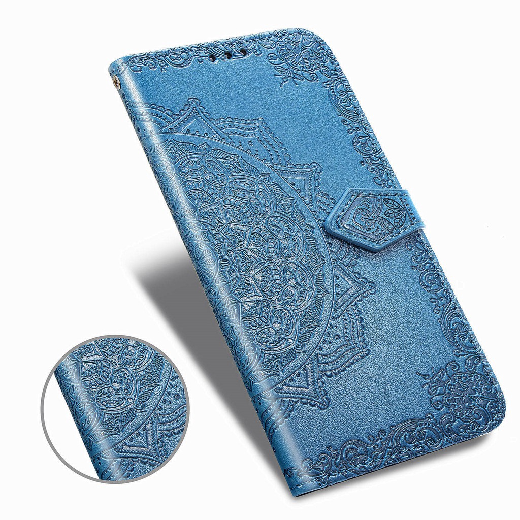 Bao da điện thoại kiểu ví chống sốc hình hoa Mandala kèm khóa gài dành cho Oppo Reno 2 2Z 2F Z 3 10X F11 Pro | BigBuy360 - bigbuy360.vn