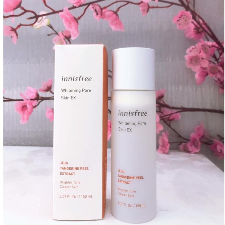 Nước Hoa Hồng Innisfree Whitening Pore Skin EX 150ml lọ màu vàng