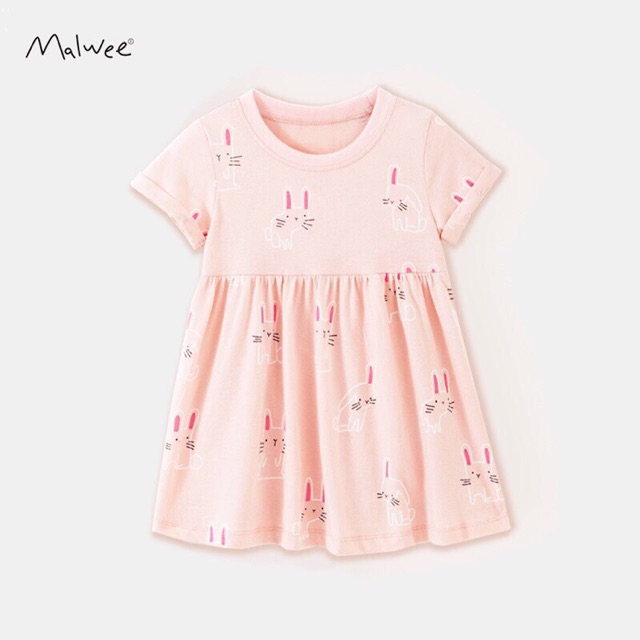 Sale hàng hè váy thỏ hồng Malwee cotton mát