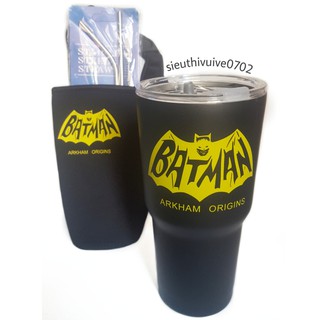 BỘ LY GIỮ NHIỆT BATMAN ĐEN NHÁM