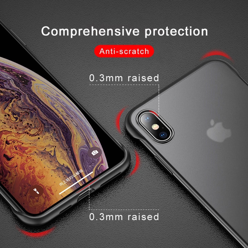 Ốp Điện Thoại Pc Cứng Không Viền Dọc Kèm Móc Xỏ Ngón Cho Iphone 7 8 6 6s Plus X Xs Max Xr