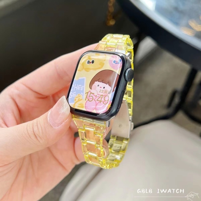 Dây Đeo Trong Suốt Mỏng Cho Đồng Hồ Thông Minh Apple watch 49mm 44mm 40 41 45mm Series ultra 8 Se / 654 123 38mm 42mm