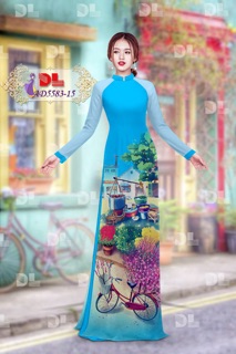 Vải áo dài phong cảnh